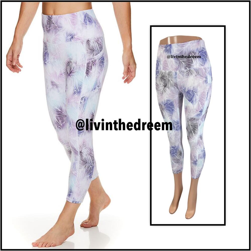 Women's Gaiam Om High-Waisted Pocket Yoga Capri Legging SZ S  $48